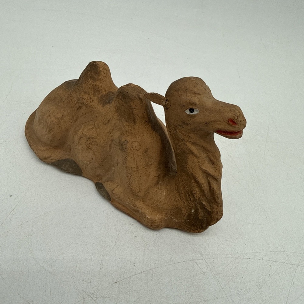 Vintage Mid Century Chalkware Camel Figurine Missing Left Ear